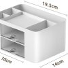 Creative & Simple 7-Grid Desk Organiser with Drawer, Multifunctional Pen Holder for School, Office, Home (Black)