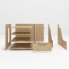 4-Tier Wood Desk Organizer Letter Tray, A4 Paper Sorter, Magazine File Holder with Vertical/Horizontal Storage Box