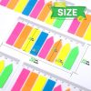 12 Pack Neon Index Flags, 1920 Pcs Multicolour Sticky Page Markers, Rectangle & Arrow Colour Tabs, Translucent Sticker Note Flags with 12 cm Ruler