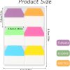 600 PCS Sticky Index Tabs, Writable Transparent Book Tabs, Medium File Tabs, Page Markers, Office School Supplies