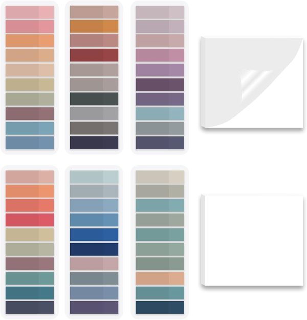 1300 Pieces Coloured Indexing Tabs and Transparent Sticky Notes for Documents, Files, Books
