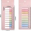 600 Pieces Sticky Note Tabs with Ruler, 3 Pack Writable & Repositionable File Flags for Reading Notes, Notebooks, Books, File Classification
