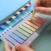 600 Pieces Sticky Note Tabs with Ruler, 3 Pack Writable & Repositionable File Flags for Reading Notes, Notebooks, Books, File Classification