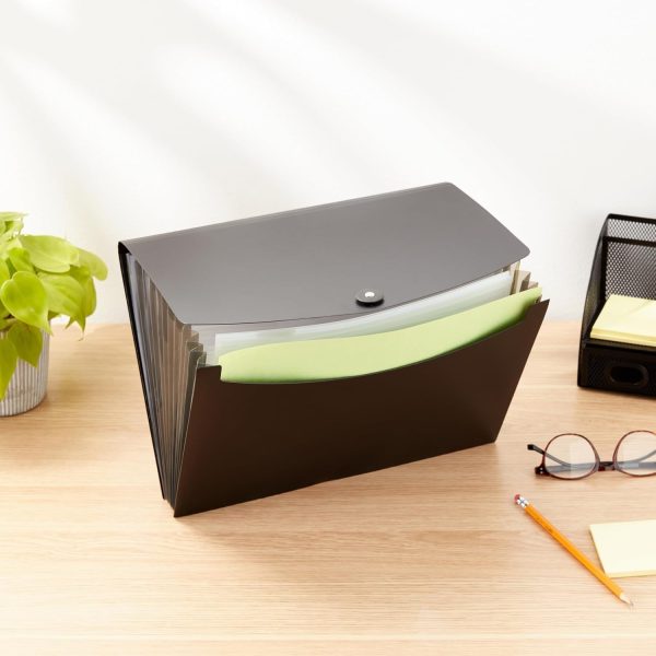 A4 Expanding File, Black