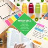 12 Pack Neon Index Flags, 1920 Pcs Multicolour Sticky Page Markers, Rectangle & Arrow Colour Tabs, Translucent Sticker Note Flags with 12 cm Ruler