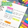 12 Pack Neon Index Flags, 1920 Pcs Multicolour Sticky Page Markers, Rectangle & Arrow Colour Tabs, Translucent Sticker Note Flags with 12 cm Ruler