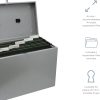 71B478yyWUL._AC_SL1500_ A4 Steel File Storage Box with 5 Suspension Files – Document Organiser for Home & Office