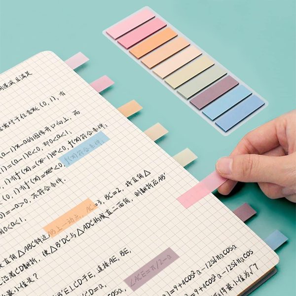 1300 Pieces Coloured Indexing Tabs and Transparent Sticky Notes for Documents, Files, Books