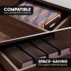 26 Folders A4 Document Organiser, 34 x 25 x 4 cm, PP with Flap & Elastic Closure, Includes Labels