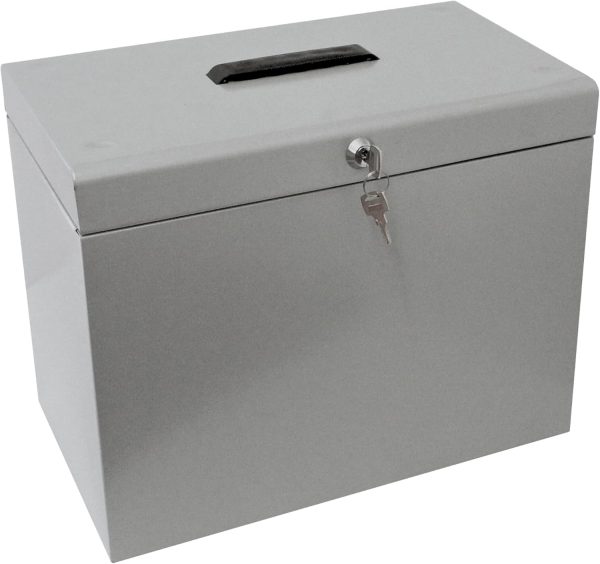 71HsNUPkt9L._AC_SL1500_ A4 Steel File Storage Box with 5 Suspension Files – Document Organiser for Home & Office