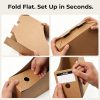 8 Pack Kraft Magazine File Holder, A4 Cardboard Desk Organiser with Label Slots for Document Storage