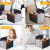 24-Pocket Expanding File Organiser Box, A4 Concertina Folder with Tabs for Documents, Receipts & Paperwork
