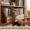 8 Pack Kraft Magazine File Holder, A4 Cardboard Desk Organiser with Label Slots for Document Storage