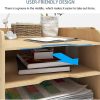 4-Tier Wood Desk Organizer Letter Tray, A4 Paper Sorter, Magazine File Holder with Vertical/Horizontal Storage Box