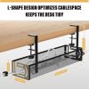 Under Desk Cable Management Tray, Non-Drilling Cable Basket, Screw-Free Wire Organizer Clip