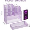 Mesh Desk Organizer, Stationery Organizer, Multifunctional Pen Holder with Desktop Storage Drawer