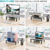 Adjustable Monitor Stand, Ergonomic Metal Riser with 3 Height Levels (100/120/140mm), Ventilated Mesh Surface, 20 kg Max Load, Cable Management, Laptop & Computer Monitor Riser