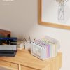A4 Expanding File Organiser with Grid Pattern, 13 Pockets, Expandable Document Filling Box, Accordion Desk Folder, Portable Rainbow File Wallet, Plastic Bill Storage Bag