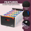 26 Folders A4 Document Organiser, 34 x 25 x 4 cm, PP with Flap & Elastic Closure, Includes Labels